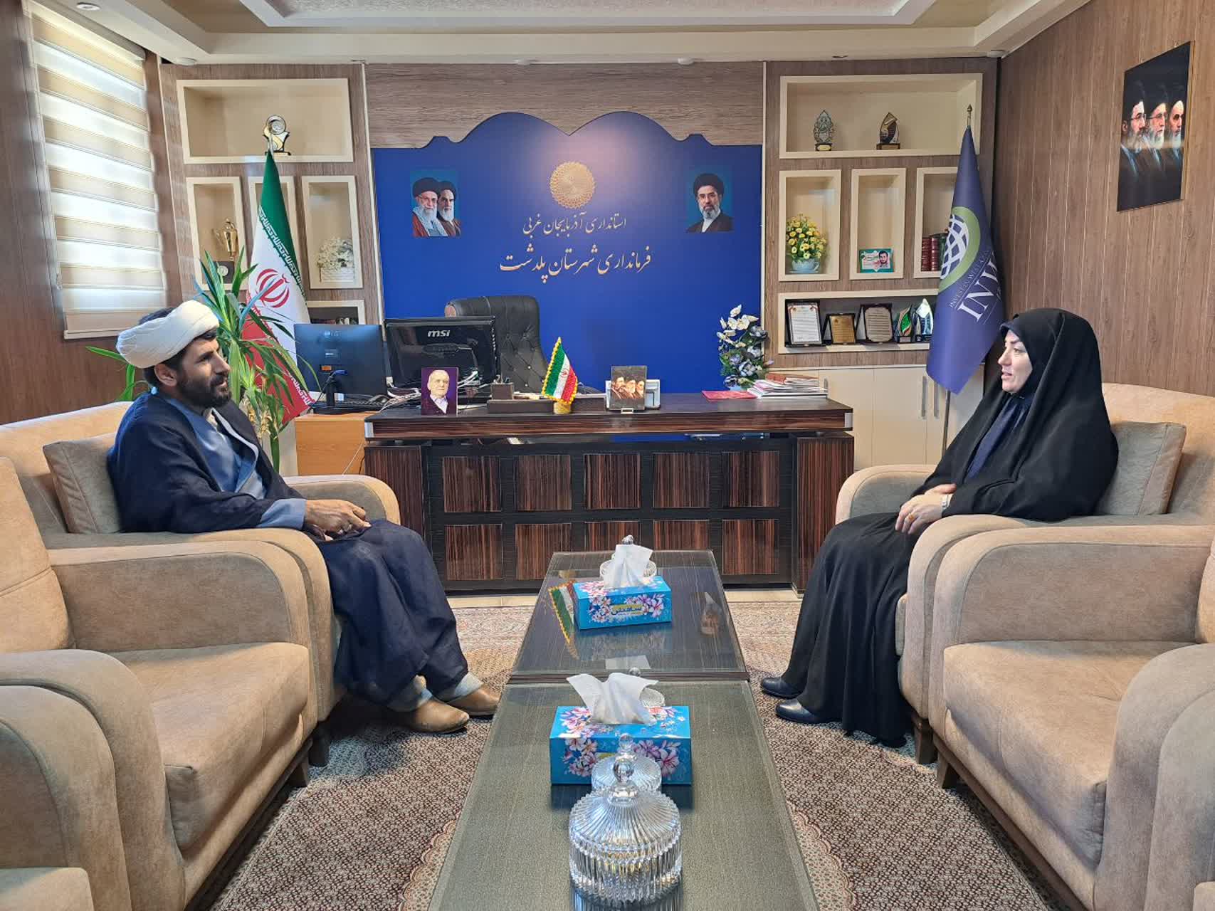 دیدار رئیس حوزه قضایی شهرستان پلدشت با فرماندار