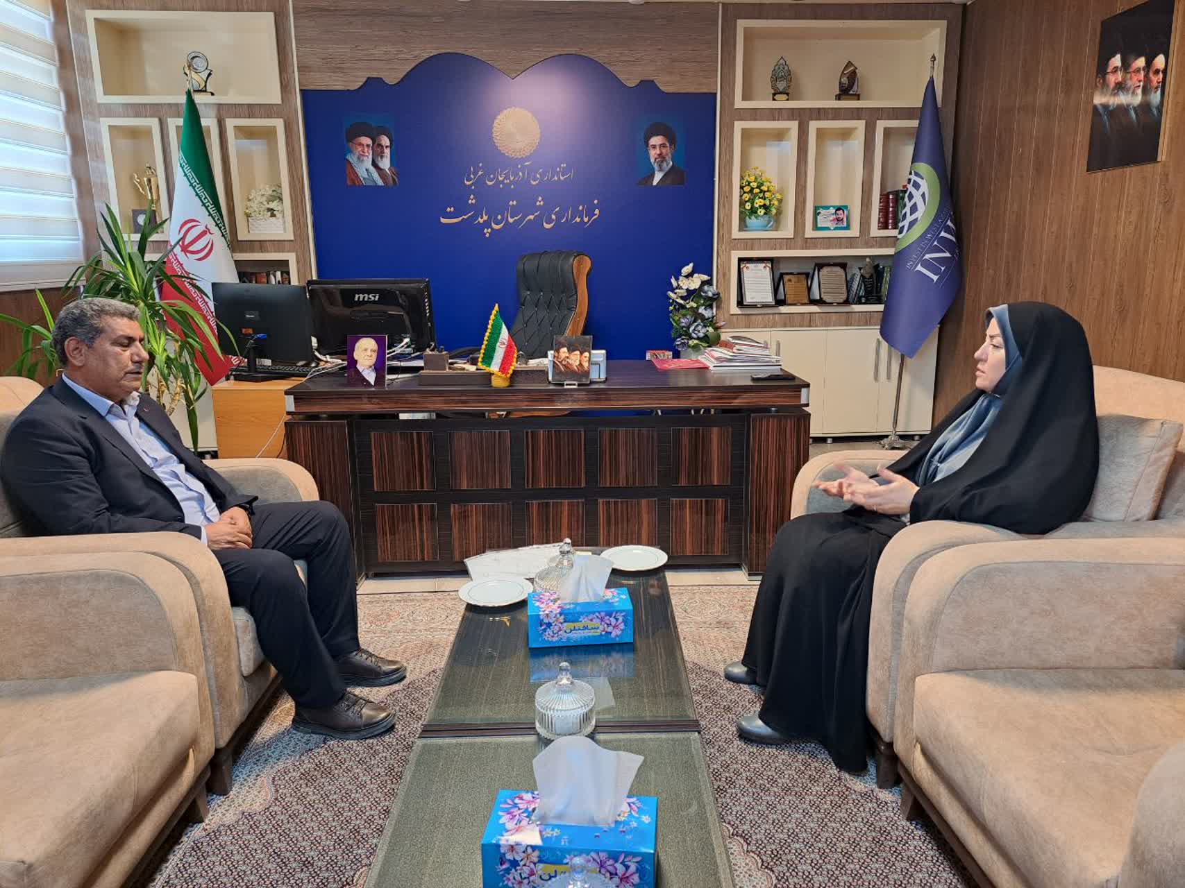 دیدار مدیر مجتمع خدمات رفاهی ساوالان با فرماندار پلدشت