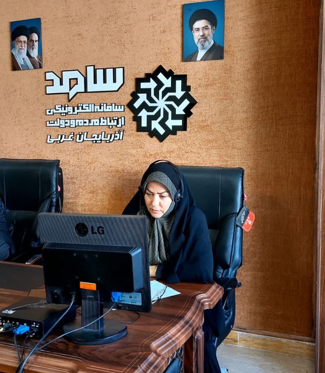 حضور رعنا قربانی فرماندار شهرستان در سامانه تلفنی 111 سامد