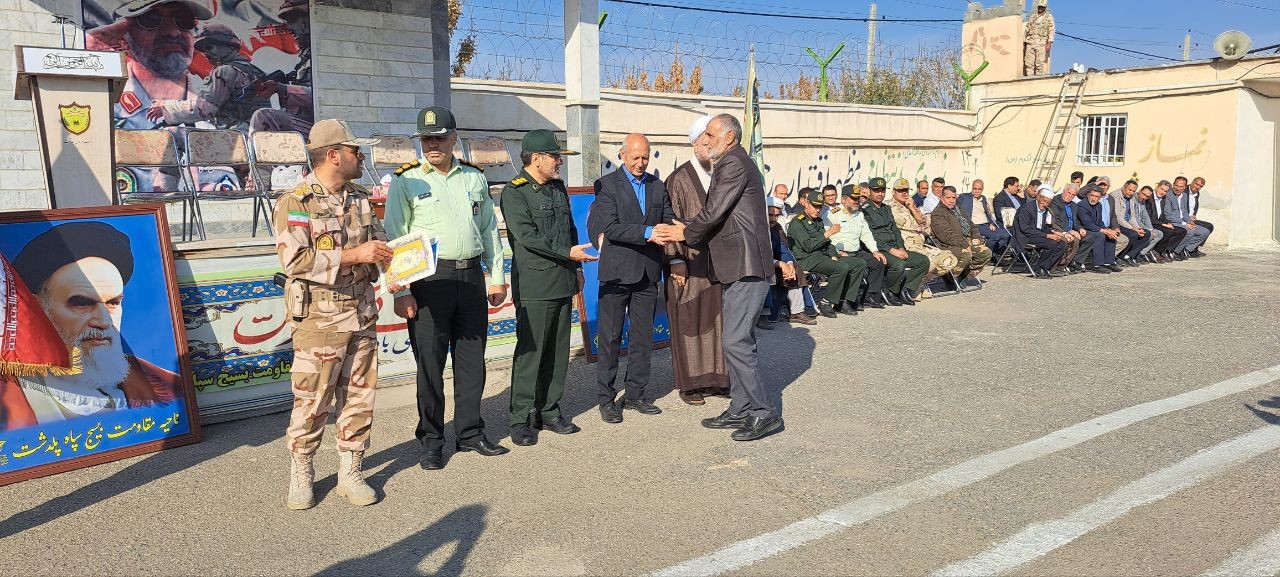 صبحگاه مشترک نیروهای مسلح شهرستان پلدشت