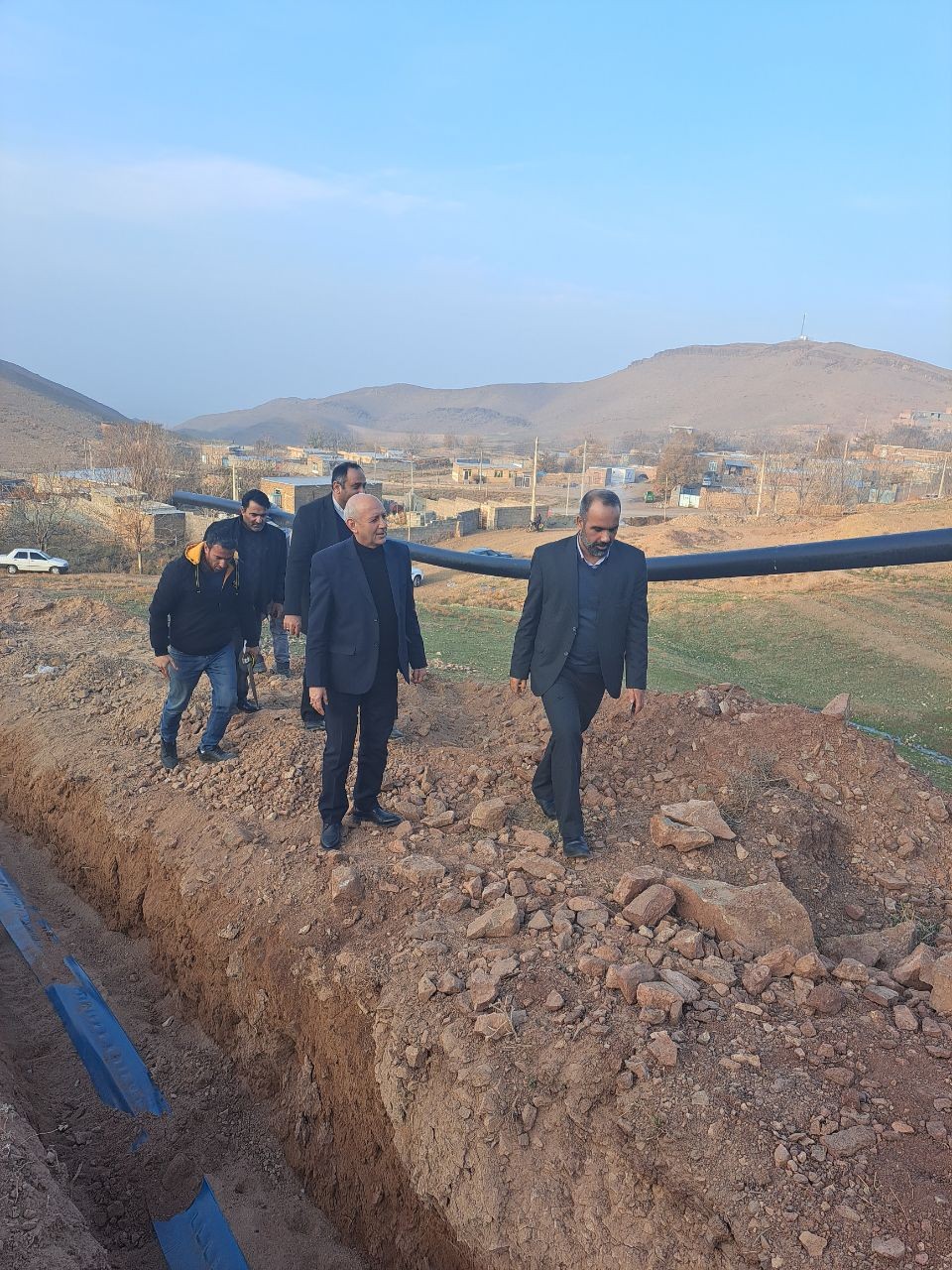 بازدید فرماندارپلدشت از پروژه های در حال اجرای روستاهای بخش ارس شهرستان