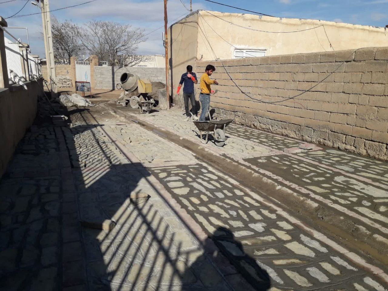اجرای طرح هادی روستای قیرکندی