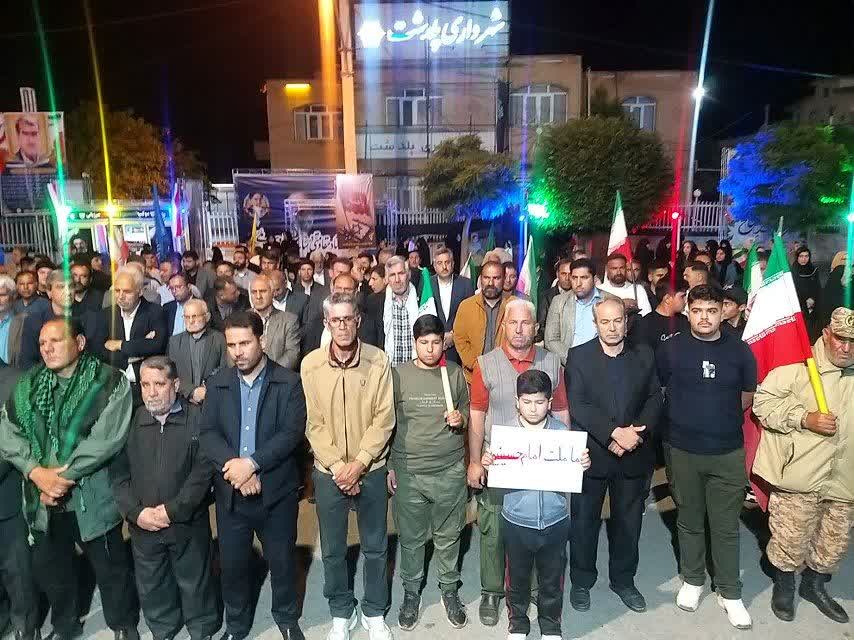حضور جانباز جنگ رمضان در تجمع شبانه