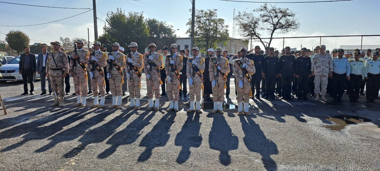 صبحگاه مشترک نیروهای مسلح در شهرستان پلدشت