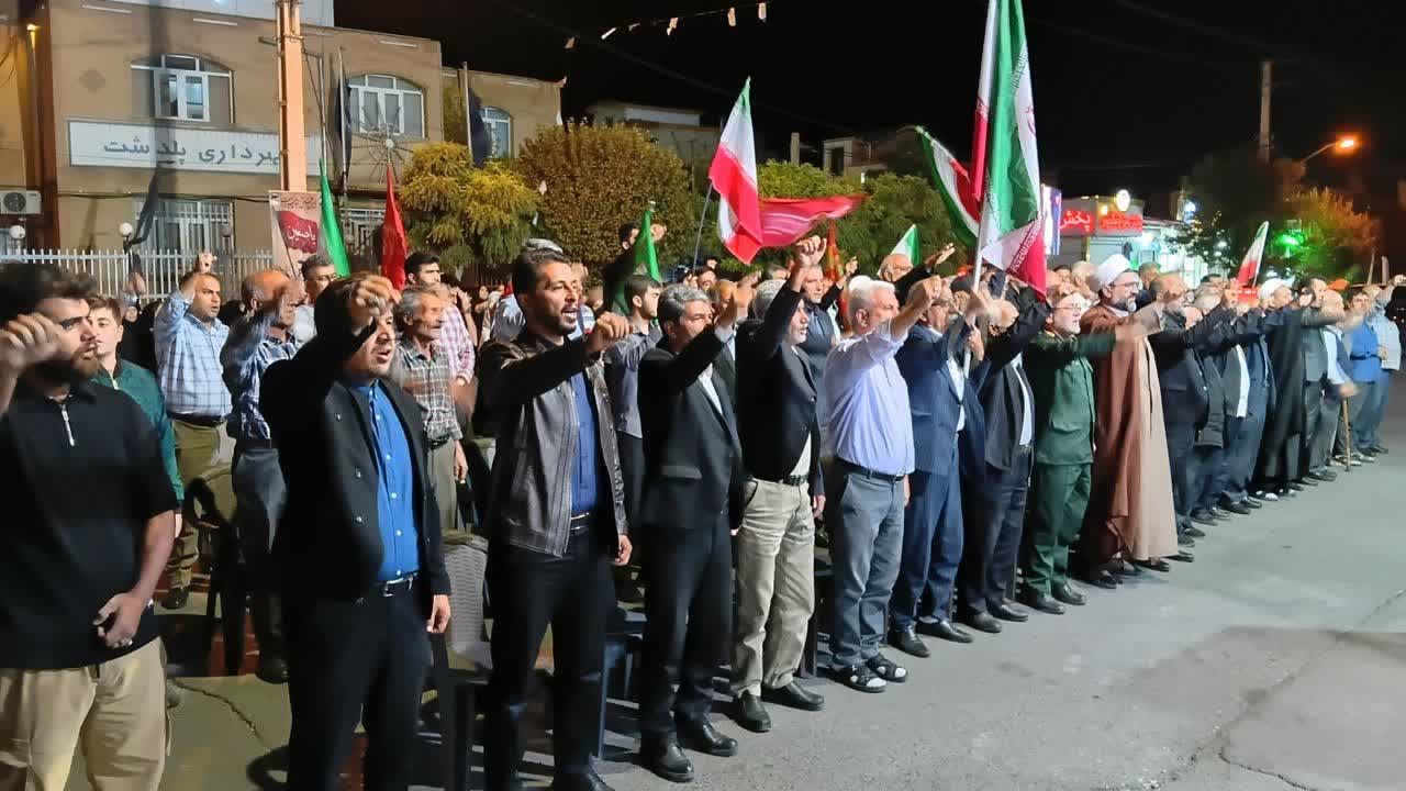 تداوم حضور حماسی مردم پلدشت در تجمعات شبانه