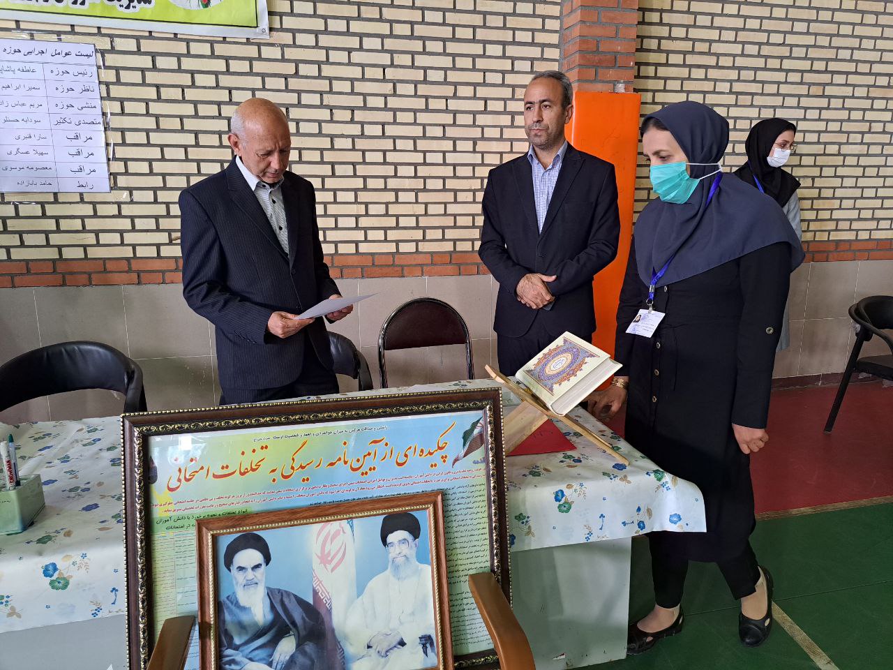 بازدید فرماندار شهرستان از حوزه امتحانات نهایی پایه داوزدهم پلدشت