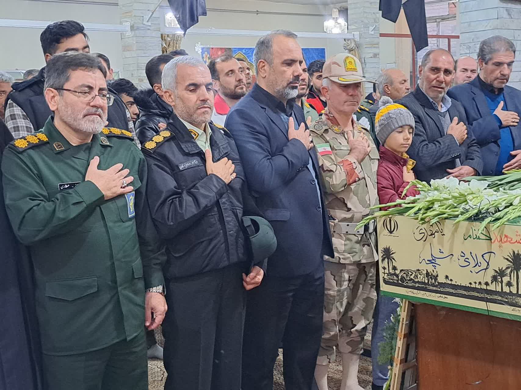 برگزاری آیین تشییع پیکر مطهر شهید گمنام دوران دفاع مقدس در پلدشت