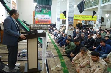 سخنرانی فرماندار پیش از خطبه های نماز جمعه