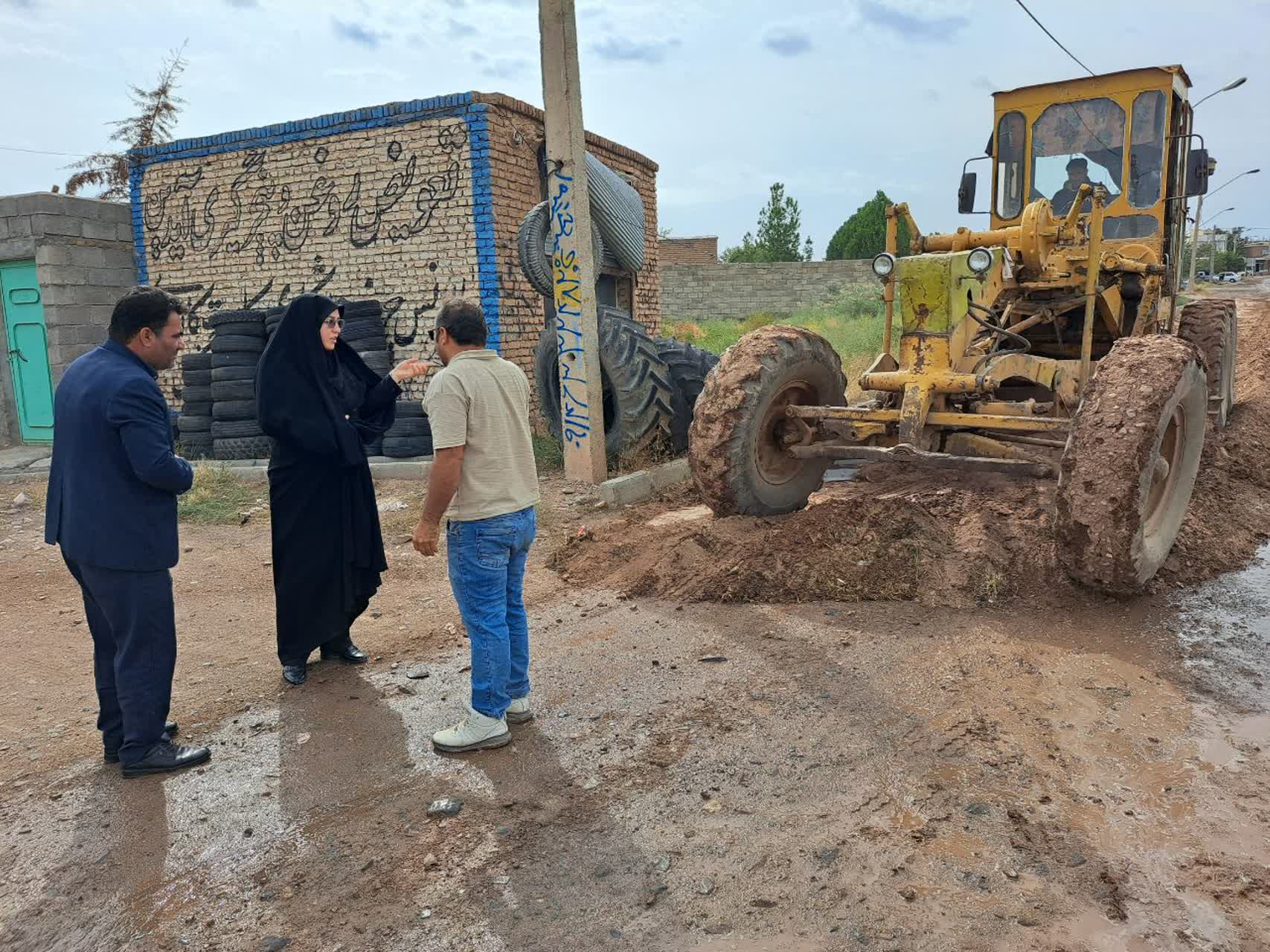 بازدید فرماندار پلدشت از روند اجرای عملیات زیرسازی معابر روستای «بیک‌جان»