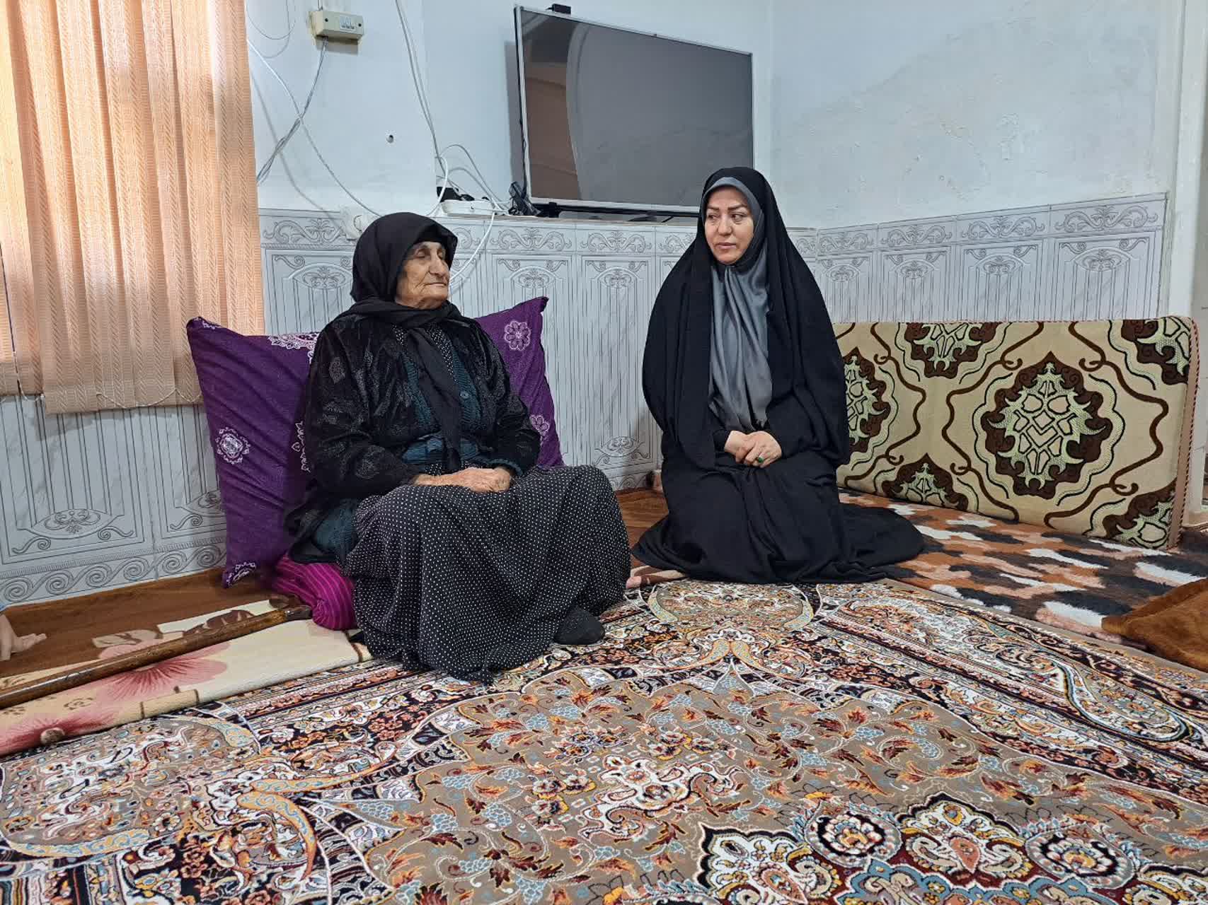 دیدار معاون امور بین الملل قوه قضائیه و فرماندار شهرستان پلدشت با مادر شهیدان والامقام قاسم زاده